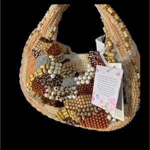 🤎🔥Viral Made in India handcrafted Beaded Handbag with Earthy Brown Tones🤎🔥NWT